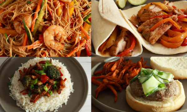 four different meals