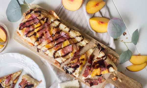 Fresh Peach & Prosciutto Pastries