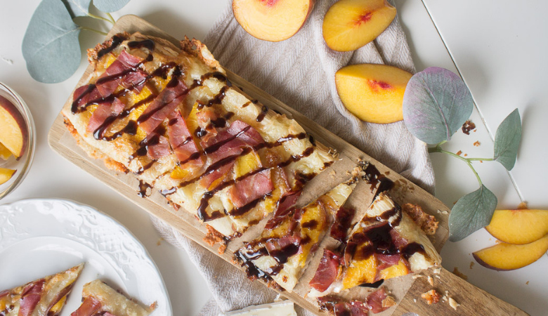 Fresh Peach & Prosciutto Pastries