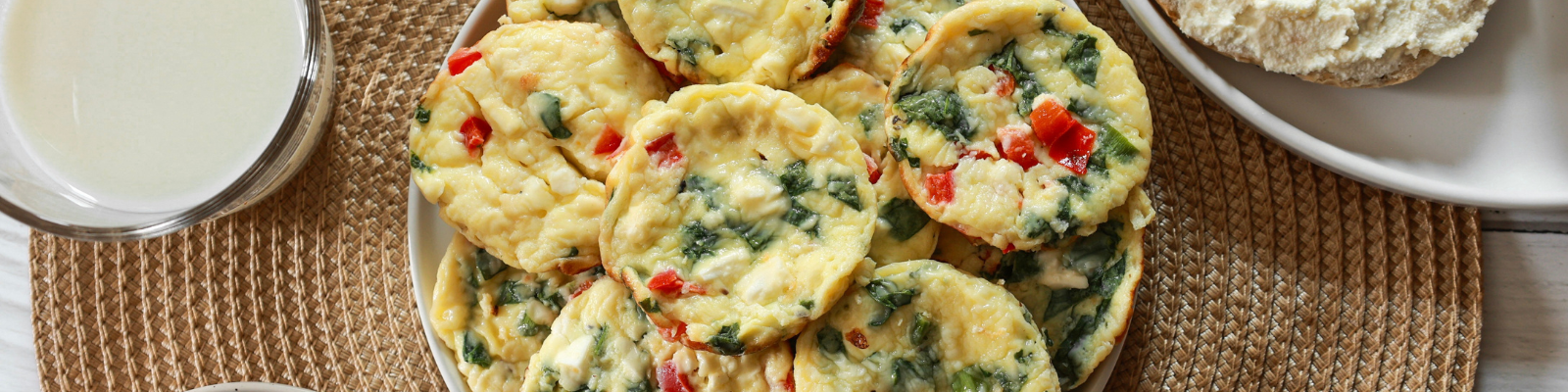 Spinach, Pepper & Feta Egg Bites