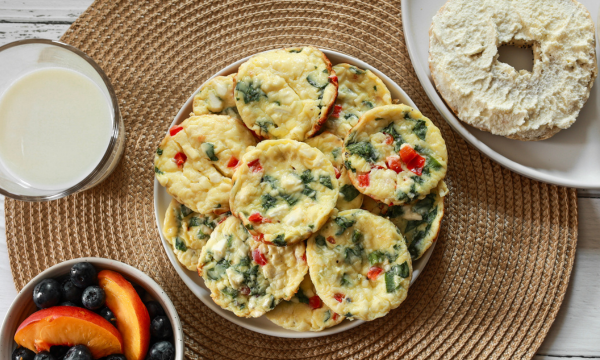 Spinach, Pepper & Feta Egg Bites