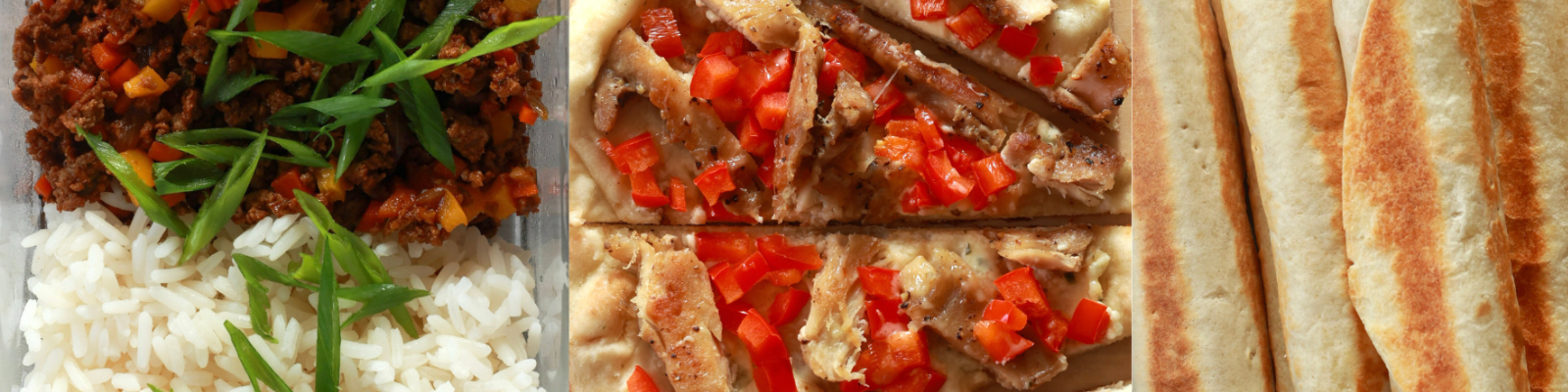 Egg Roll in a Bowl, Creamy Chicken and Pepper Flatbread & Philly Cheesesteak Taquitos