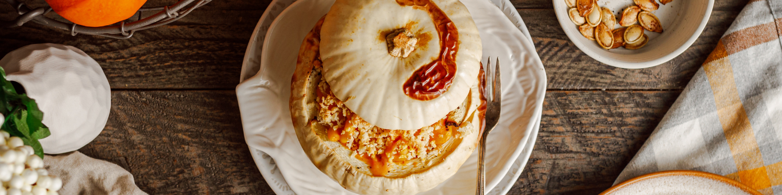 Stuffed Mini Pumpkin Mac & Cheese