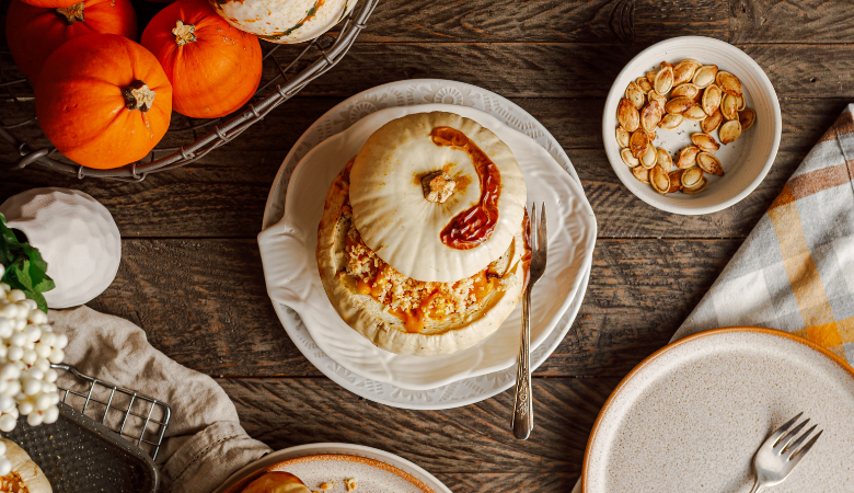 Stuffed Mini Pumpkin Mac & Cheese