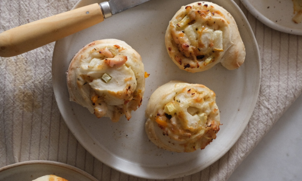 Chicken and Pear Pizza Rolls