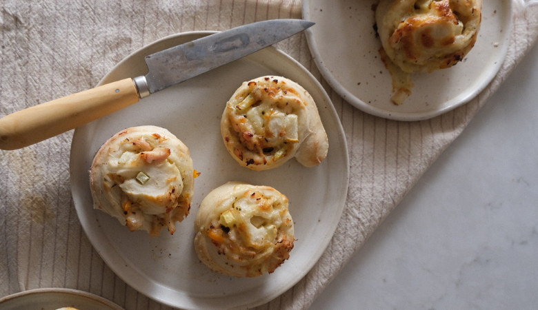 Chicken and Pear Pizza Rolls