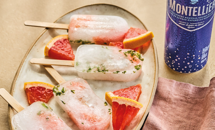 Montellier Grapefruit and mint popsicles