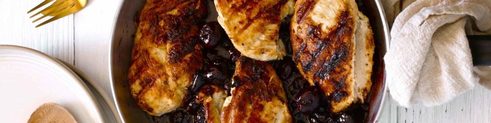 Grilled Chicken Breast with Cherry Balsamic Sauce