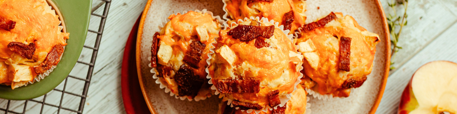 Apple Cheddar Maple Bacon Muffins