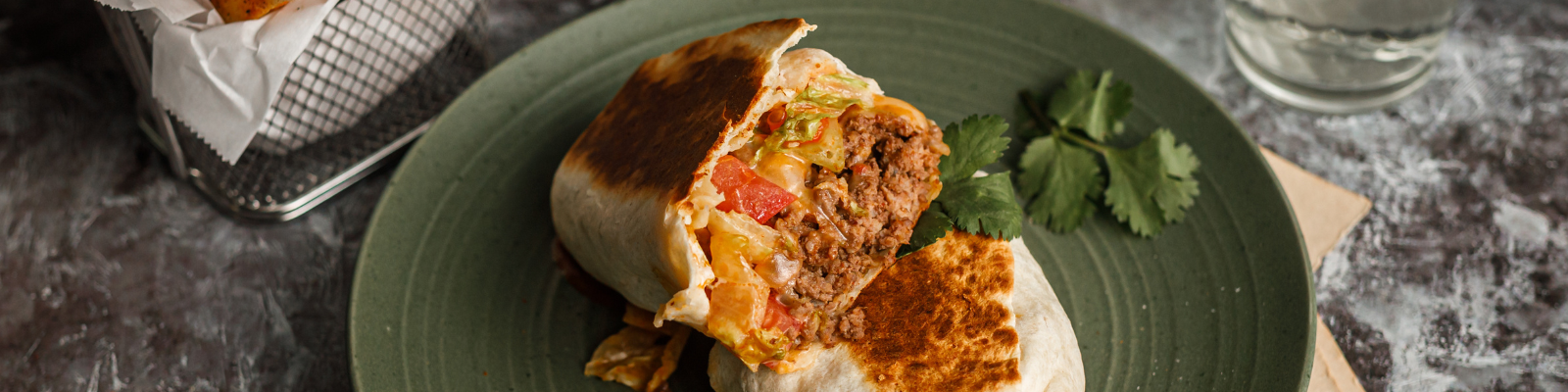 Cheesy Beef Burritos with Crispy Fries
