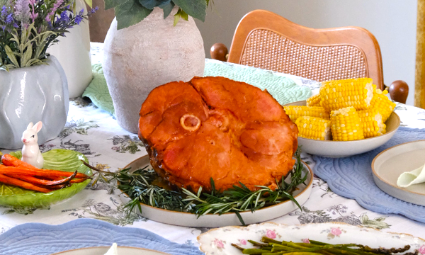 Maple Dijon Glazed Easter Ham