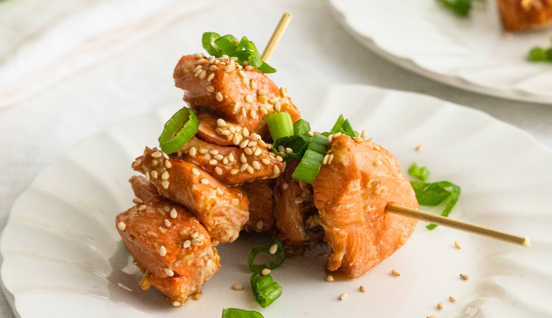 Sweet Chili Lime Salmon Bites