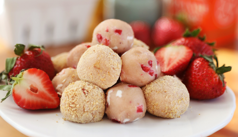 Strawberry Cheesecake Protein Balls