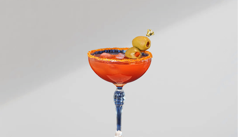 Extra Spicy Clamato Caesar-tini