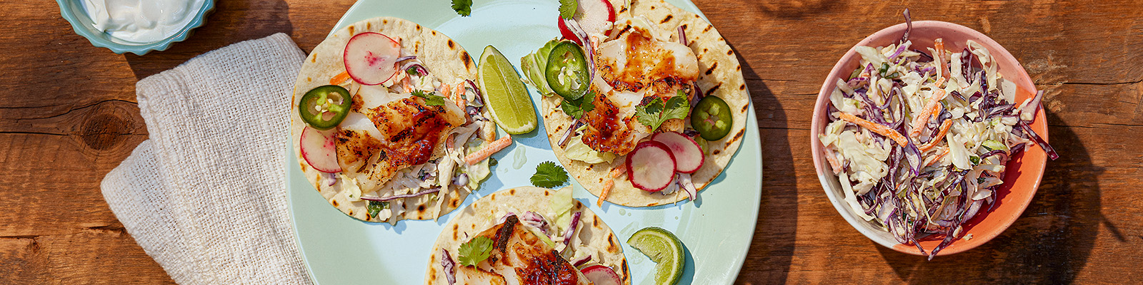 Fish Tacos with Crispy Slaw