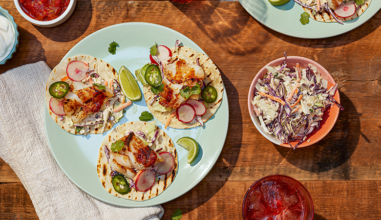 Fish Tacos with Crispy Slaw