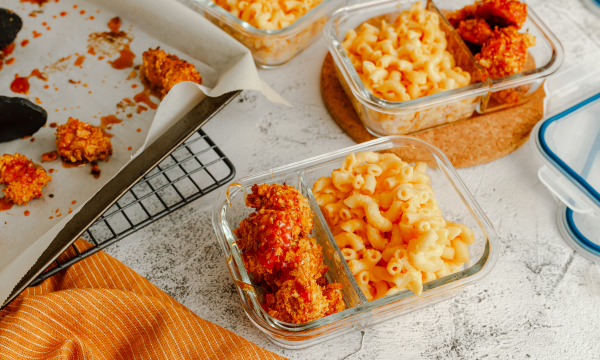 Protein Packed Mac and Cheese with Honey Chicken