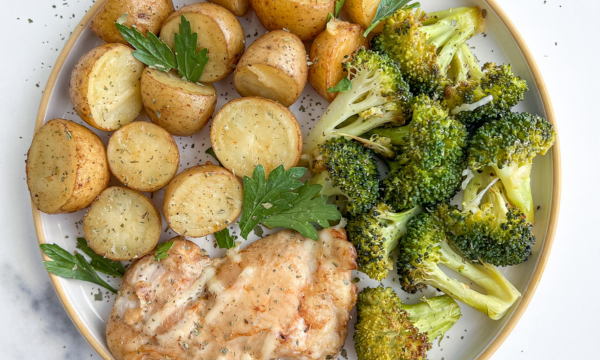 Sheet Pan Cheesy Chicken