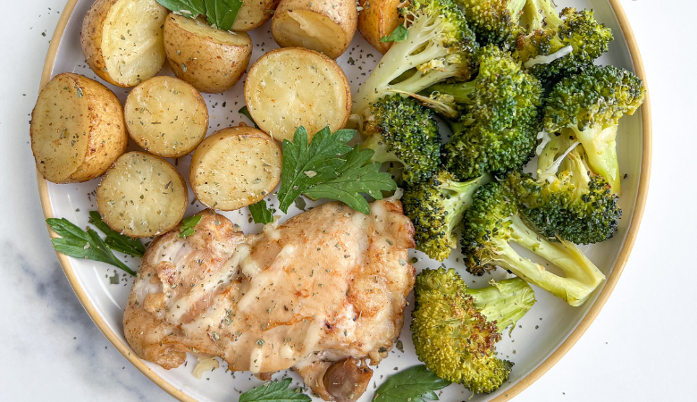 Sheet Pan Cheesy Chicken