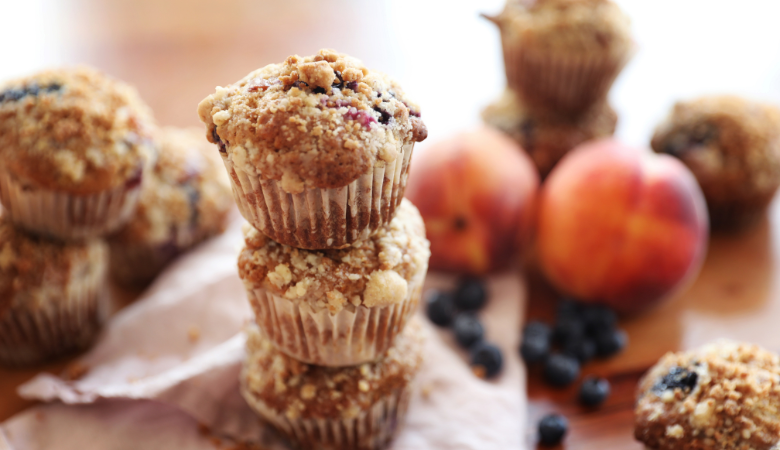 Peach Blueberry Muffins