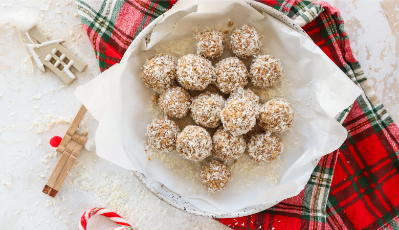 Peanut Butter Snowball Energy Bites