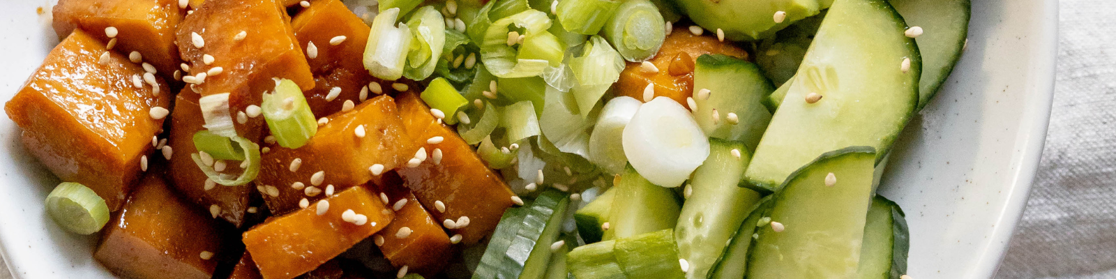 Sticky Maple Tofu Poke Bowl
