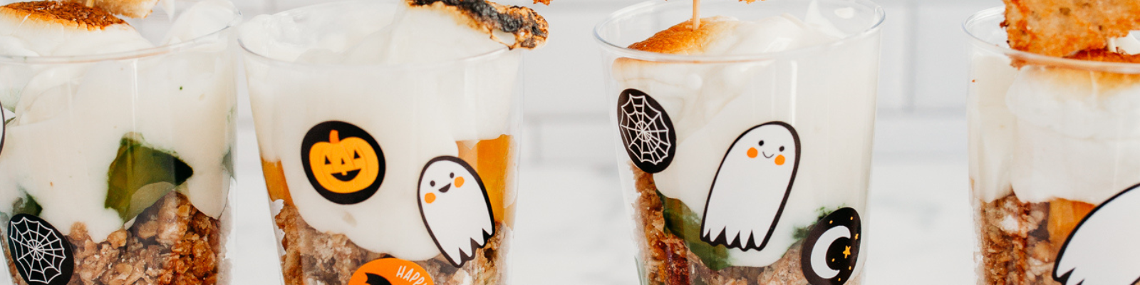 Halloween Peach Parfait