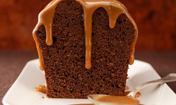 Chocolate Coffee Cake with Caramel Sauce Recipe