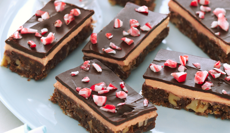 Candy Cane Nanaimo Bars