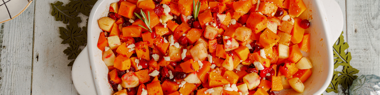 Butternut Squash, Cranberry and Apple Bake 