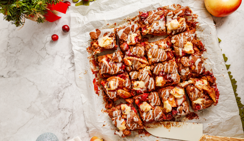 Cranberry Apple Cream Cheese Bars 