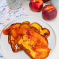 Five Ingredient Caramelized Peach French Toast