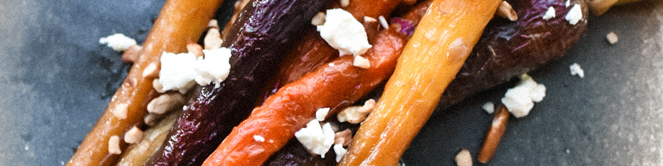 Maple Roasted Carrots with Pecans and Goat Cheese