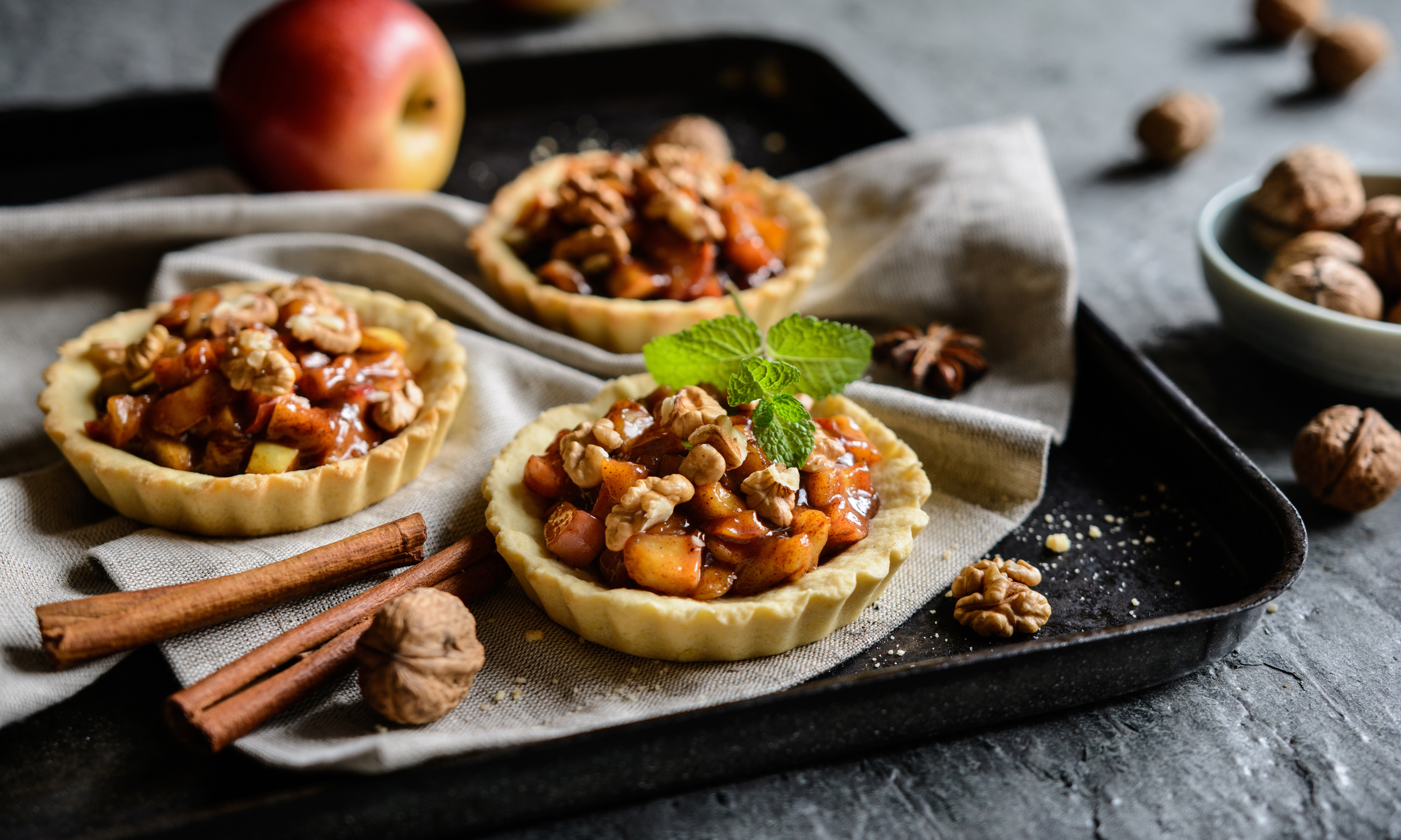 Apple and Walnut Tarts