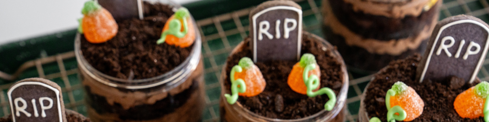Halloween Chocolate Cake Jars