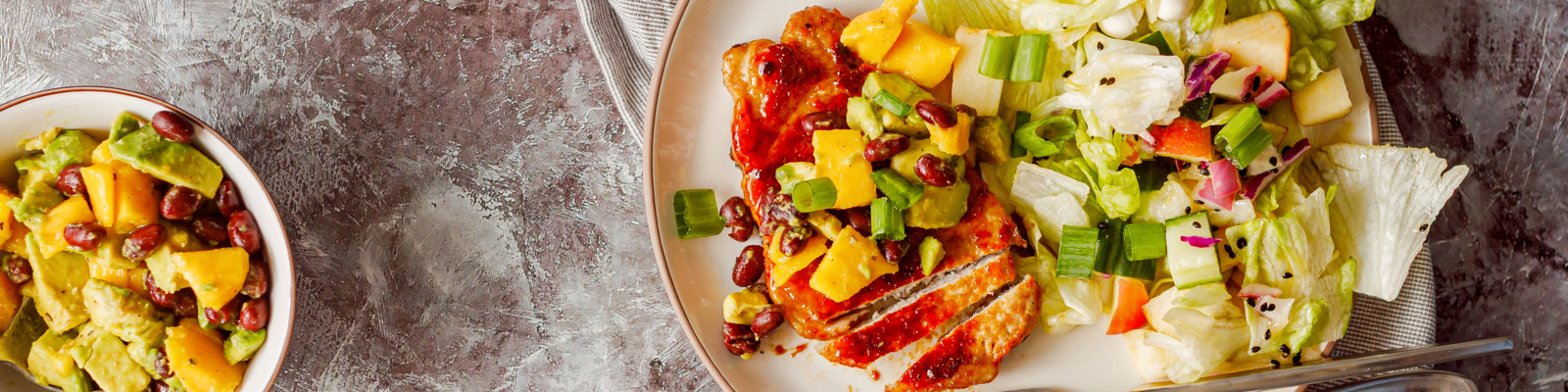 Glazed Pork with Mango Salsa