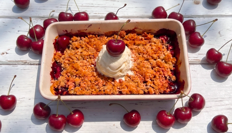 Kid-Approved Baked Cherry Crisp