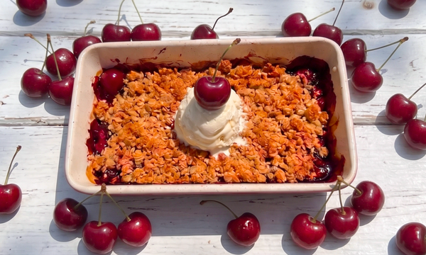 Kid-Approved Baked Cherry Crisp