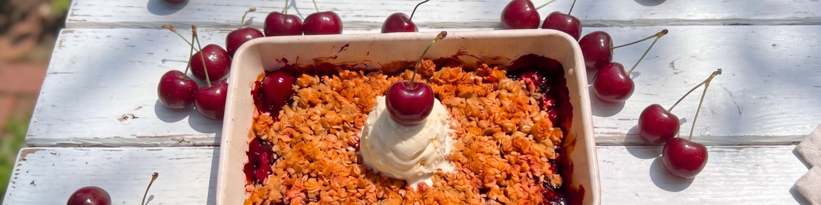 Kid-Approved Baked Cherry Crisp