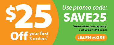 $25 off your first 3 orders with promo code SAVE25