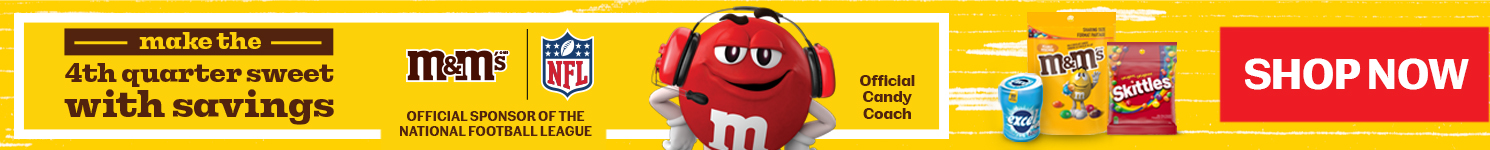 make the 4th quarter sweet savings with M&Ms - shop now