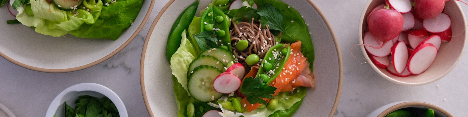 Miso Salmon Lettuce Bowl