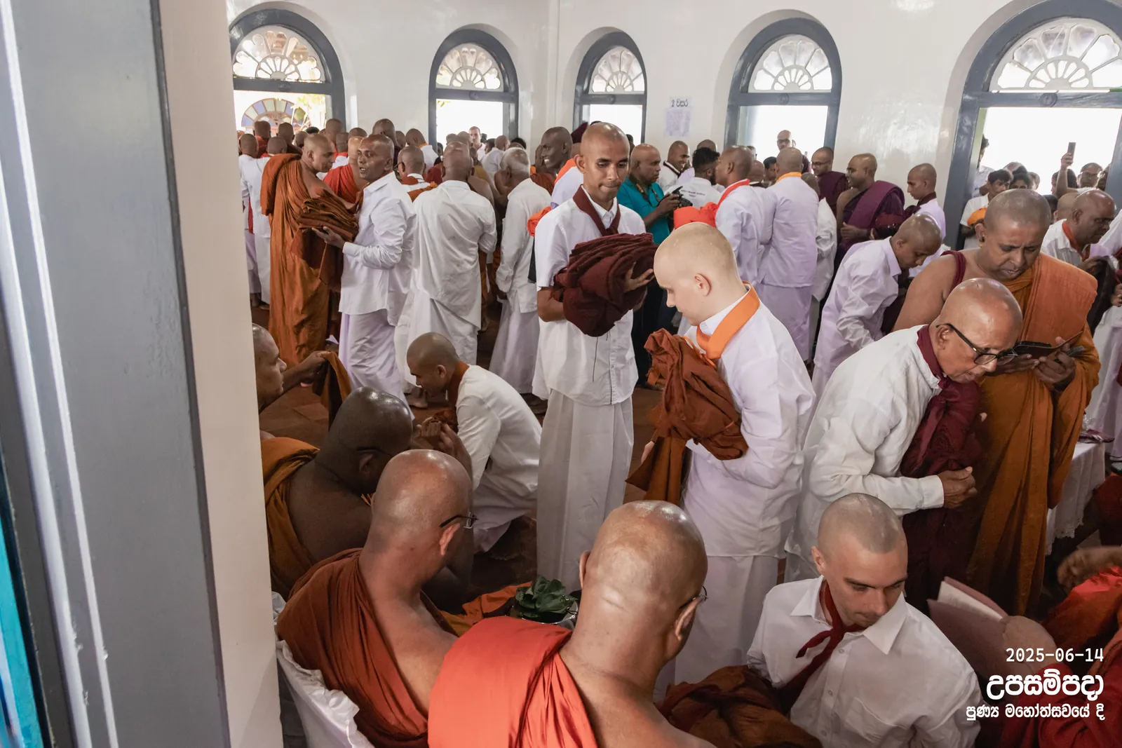 උපසම්පදා අපේක්ෂක සාමණේර හිමිවරුන්ගේ පුහුණු කිරීමේදී — ඡායාරූපය 5