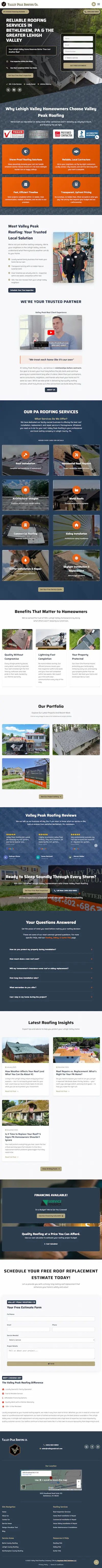 Valley Peak Roofing Website