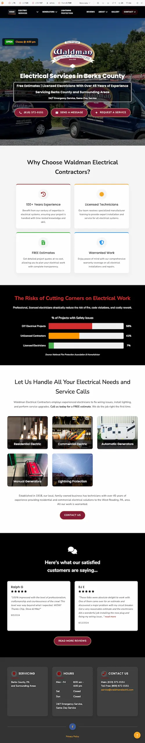 Waldman Electric Website