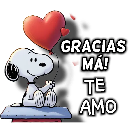 stickers_Snoopy_día_de_la_madre