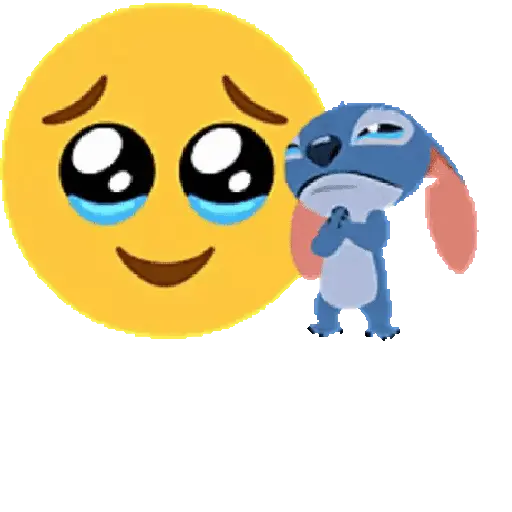 stickers_Emoji_Bola_🟡_y_Stitch_Animado