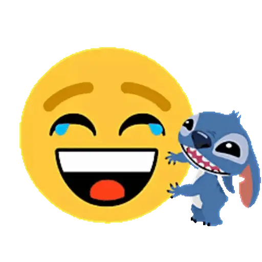 stickers_Emoji_Bola_🟡_y_Stitch_Animado