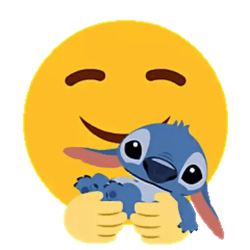 stickers_Emoji_Bola_🟡_y_Stitch_Animado