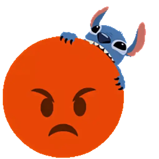 stickers_Emoji_Bola_🟡_y_Stitch_Animado